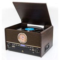 GPO Chesterton   4 en 1  Tourne disque, lecteur CD, USB, radio FM et DAB+, lecteur de cassettes, AUX IN, haut parleurs intégrés