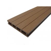 Lame terrasse bois composite alvéolaire Qualita - MCCOVER - L: 360 cm - l: 14 cm - E: 25 mm - Terre cuite