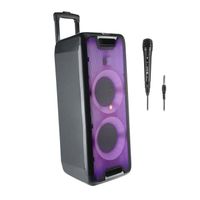 NGS WILD RAVE 2 – Enceinte Portable 300W avec Bluetooth et TWS(True Wireless Stereo), Double Subwoofer 8", (USB/AUX IN)