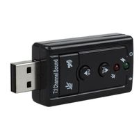 Carte son noire 7.1 Adaptateur audio USB 2.0 externe Pilotes CD