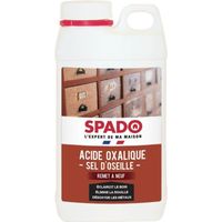 SPADO- Acide oxalique -Sel d'oseille -Eclaircit le bois -Elimine la rouille -Désoxyde les métaux- 750G- Fabriqué en France