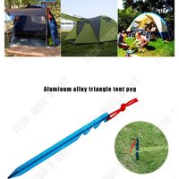 TD® Lot de 4 pièces de 18 cm Piquets de tente- Épaisse chevilles de camping accessoires de tente en alliage ajustées Bleu