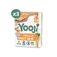 Yooji - Portions de poulet haché bio pour 24 repas bébé dès 4-6 mois