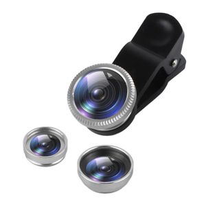 OBJECTIF POUR TELEPHONE Argent-Fisheye-Objectif grand angle pour iPhone, X