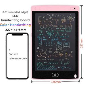 TABLETTE ENFANT Couleur rose-8,5 pouces-Tablette de dessin LCD cou