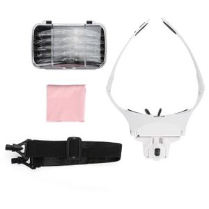 Fstore Bandeau Loupe Binoculaire Loupe Bijoux Grossissement Lentille Portable Double Lentille Lecture Bijoutier Outils Casque 4 Grossissement