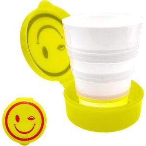 TASSE D'APPRENTISSAGE Tasse de voyage pliable en plastique rigide sans BPA, gobelet pliable et pliable, réutilisable, adapté pour le camping.[Z6159]