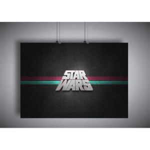 AFFICHE - POSTER Poster Star Wars Logo wall art - A4 (21x29,7cm)