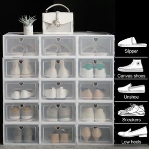 BOITE DE RANGEMENT 20 Boîtes de rangement de chaussures, organisateur de chaussures empilable en plastique, étagère à chaussures pliante