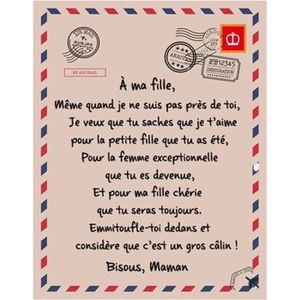 Couverture lettre a ma fille en francais - Cdiscount