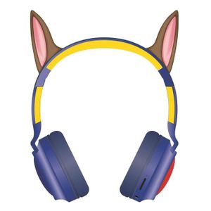 CASQUE AUDIO ENFANT Casque lum. pliable Bluetooth® et filaire avec un design 3D des oreilles de Chase de La Pat' Patroulle avec limitation du volume