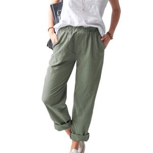 Pantacourt en sales lin femme