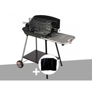 BARBECUE Barbecue - SOMAGIC - Excel Grill - Sur chariot - Fonte - Briquettes en céramique