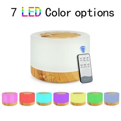 Diffuseur D’huiles Essentielles 200 Ml Ultrasons – Lampe D’ambiance LED (Marron, Silencieux)