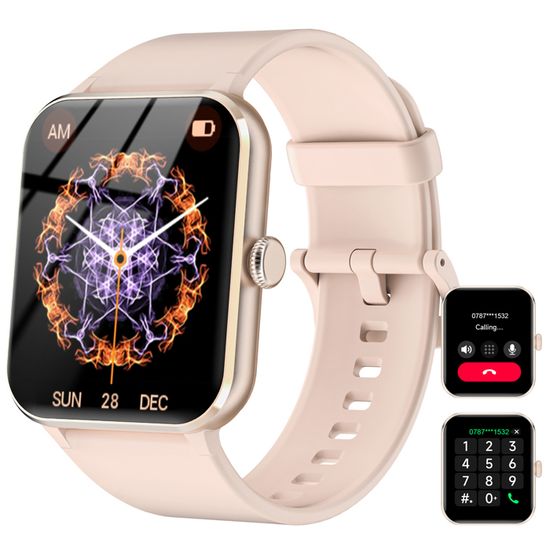 Montre Connectée Femme 1,47 - Appels Bluetooth 5.3 - 130+ Sports - Suivi Santé & Règles - Étanche IP68 - Smartwatch Pour Android IOS