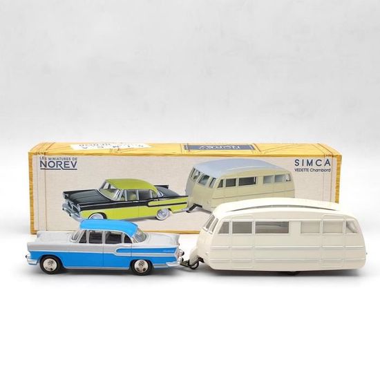 NOREV - SIMCA Vedette Chambord 1958 Avec Caravane Henon - N°40 - 1/43