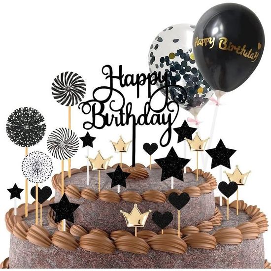 Décoration Gâteau Anniversaire - Cake Topper Happy Birthday - Motif Cartoon Pour Enfants Garçons Filles