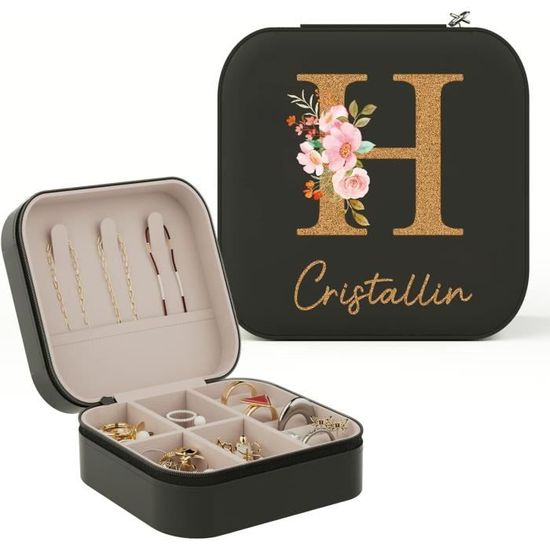 Boîte À Bijoux Avec Initiales I Petit Boite A Bijoux Portable Boîte À