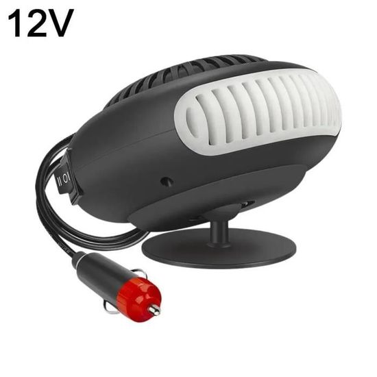 Chauffage Voiture 12V 120W - Dégivreur Pare-brise Et Ventilateur 2 En 1, Rotatif 360°