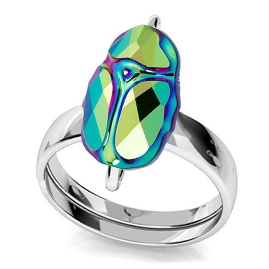 Bague argent artisanale Scarabee vert scarabee argente 12x8 mm Q4200 Achat Vente bague anneau Bague argent artisanale Sc