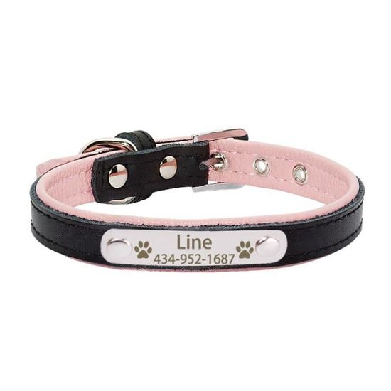 L Le noir Collier Personnalisé Avec Nom Gravé Pour Chiens, Pour — free download