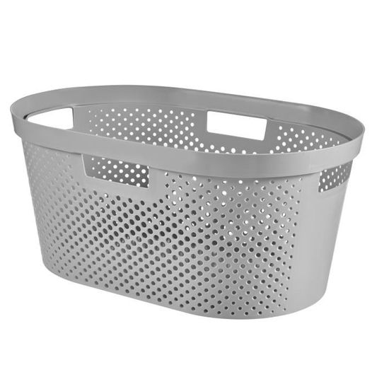Boîte à Linge Recyclée Curver Infinity - 60L - 2 pièces - Anthracite