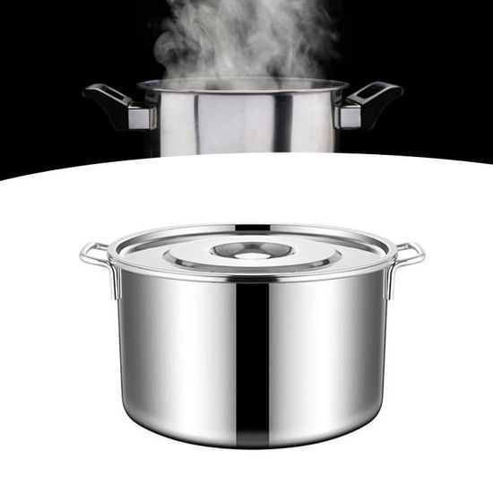 DEX Qiilu Marmite en inox avec grande capacité pour soupe - Poêle à ...