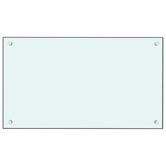 Crédence De Cuisine En Verre Trempé Blanc 70x50 Cm - Protection Anti-Éclaboussures Dosseret Hotte
