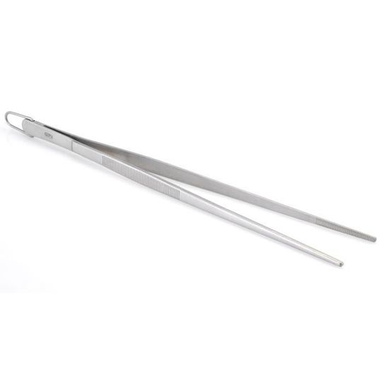 Pincette De Cuisine Acier Inoxydable 30 Cm - Pince à épiler Droite, Idéale Barbecue Et Fondue