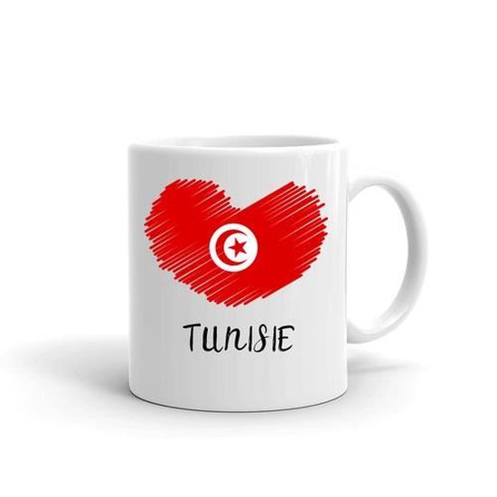 Mug Ceramique Blanc Lmk Coeur Crayon Tunisie Cdiscount Maison