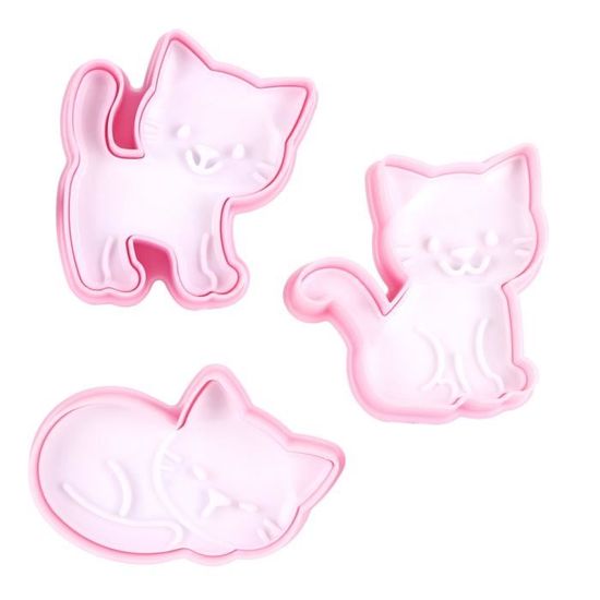 Moule à Biscuits En Bois Chat Endormi 3D - Gaufrage Pour Biscuits De Noël