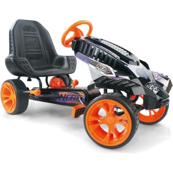 Voiture à pédales - Hauck - Nerf - 4 roues - Orange - Pour enfants de 4 ans et plus