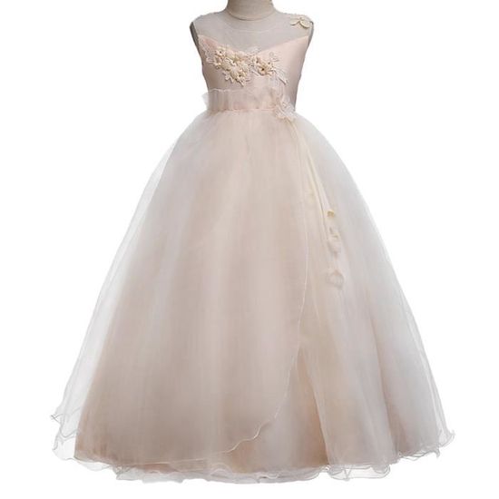 Tf Jh Robe Fille Princesse Mariage Fille D Honneur Elegantes Soiree 6 Couleur 5 16 Ans Champagne Achat Vente Robe Cdiscount