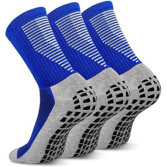 Dinghaole 3 Paires Chaussettes Foot Enfant Antidérapantes - Football Basketball