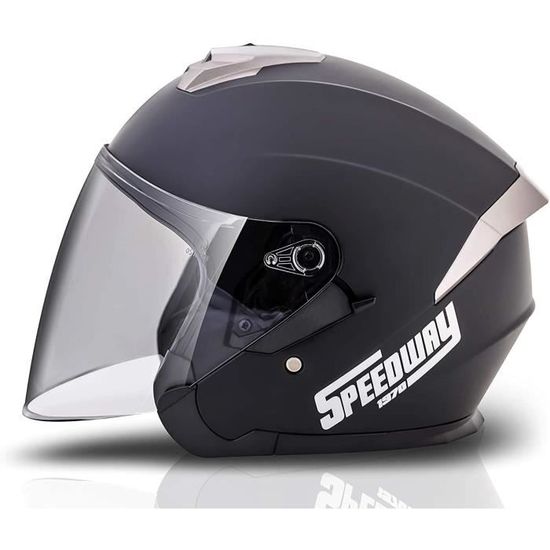 Byroads Jet Casque De Moto I Casque De Scooter Avec Double Visière I Casque De Jet Hommes Femmes I Casque De Cyclomoteur Respirant I Casque De Moto Antichoc I Certifié ECE