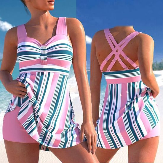 Maillot De Bain 2 Pièces INSIGHT - Blanc Imprimé, Taille 36 FR (8 UK), Neuf Avec étiquettes