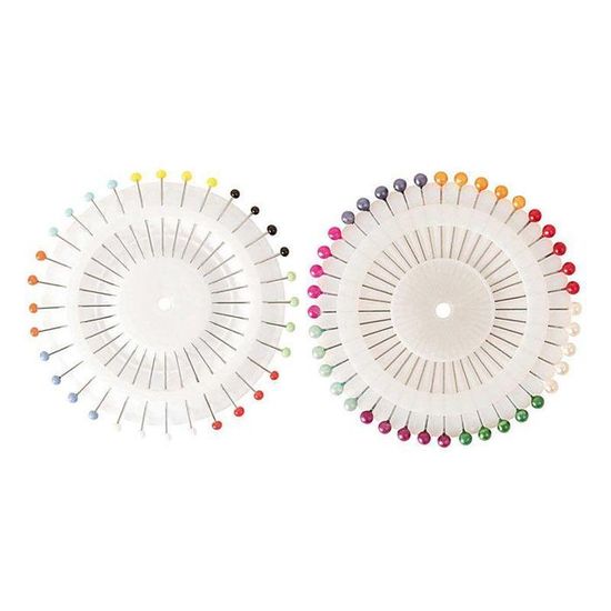 Lot De 250 épingles à Coudre à Tête En Verre Coloré - 38 Mm De Longueur, Tête 3 Mm, 7 Couleurs, Pour Couture, Broderie, Décoration - 1
