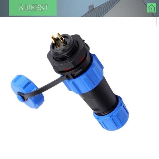 Connecteur Aviation SP13 2 Broches Étanche IP68 | Pour Lampes Extérieures & Usage Intensif | 250V 13A