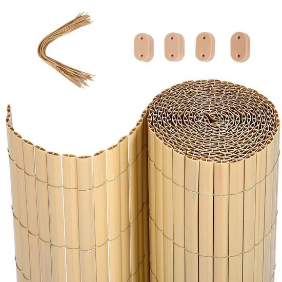 canisse en pvc 400 x 100 cm l x h pour jardin brise vue balcon terrasse beige gpf3103m songmicsc cdiscount jardin