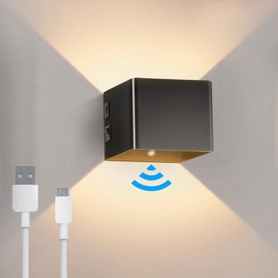 Kinamy Applique Murale Extérieure Avec Détecteur De Mouvement 8W - Blanc Chaud 3000K, IP65 - Intérieur Extérieur