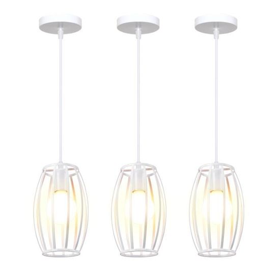 Plafonnier Industriel Vintage STOEX - Cage Diamant Métal 20cm, Culot E27, Style Rétro, Ampoule Non Incluse