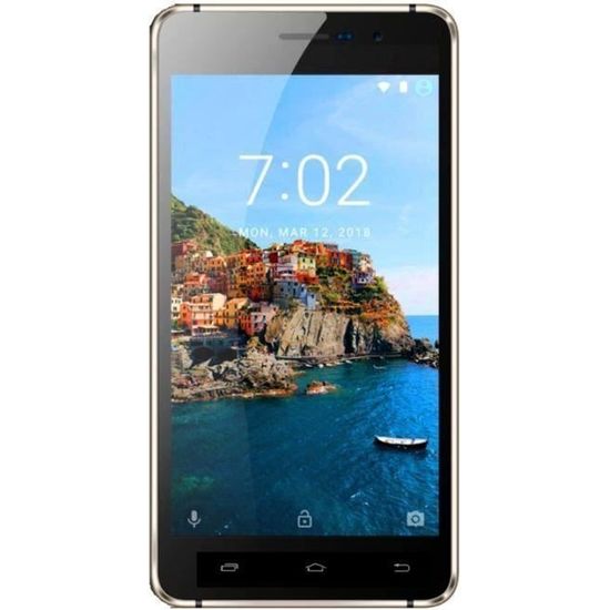 Smartphone 4G Débloqué - Or - Double SIM - Android - 1Go RAM - 8Go ROM - Lecteur d'empreintes digitales
