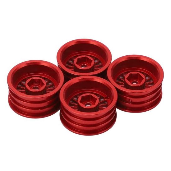 4 Jantes Beadlock RC 1.0 Pour Axial SCX24, Traxxas TRX4M - 1/18 - Noir, Pour Crawler