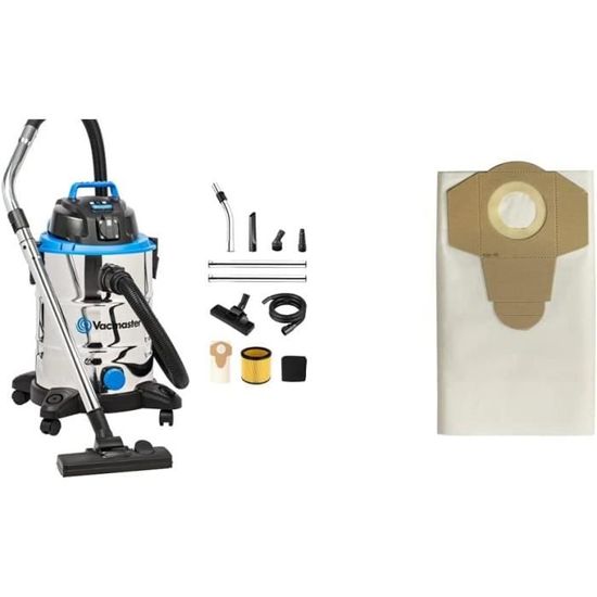 Lot De 5 Sacs D’Aspirateur Pour Aquavac 20L – Compatibles Aspirateurs Secs/Humides – Rechange Origine