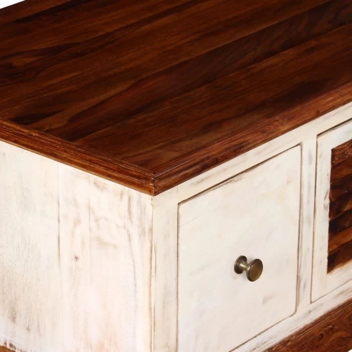 Table basse Bois massif de Sesham et de manguier 90x50x35 cm -Brun -MOO