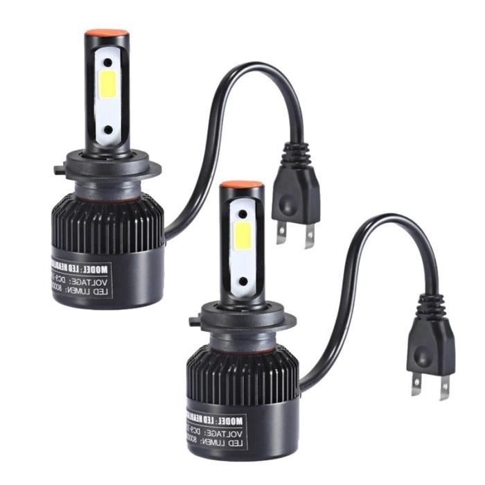 Kit LED Ventilé 72W - 6400 Lumens Blanc (H7)