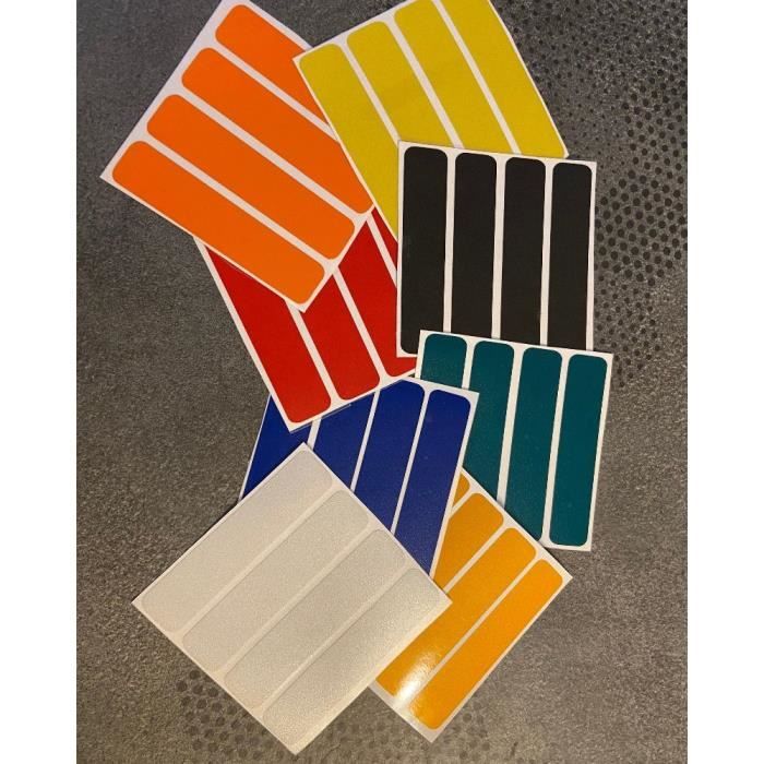 STICKER RETRO REFLECHISSANT BANDE SECURITE CASQUE MOTO SCOOTER VELO