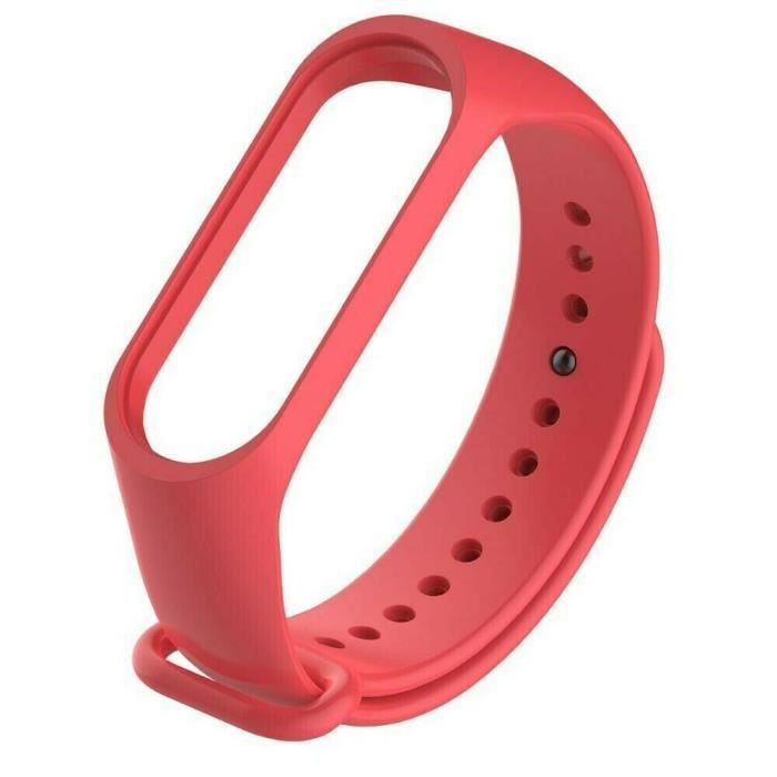 Bracelet de montre connectée compatible mi band 3 et 4 montre intelligente sport Rouge