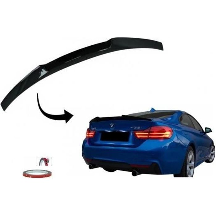 SPOILER BECQUET LEVRE DE COFFRE LOOK M4 NOIR BRILLANT POUR BMW SERIE 4 F32 COUPE