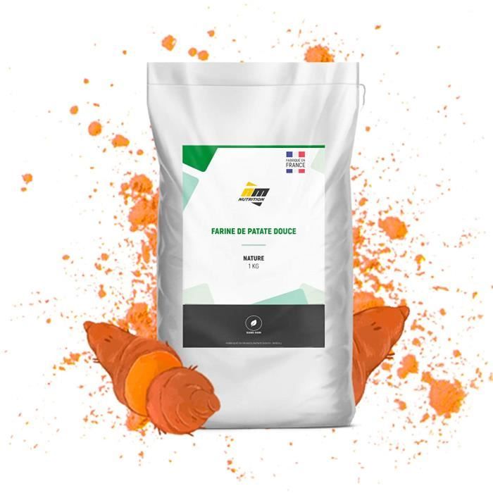 Farine de Patate Douce en poudre • 100% pure • Sachet de 1 Kg • Excellente source de glucides • Index Glycémique modéré • Idéale pou
